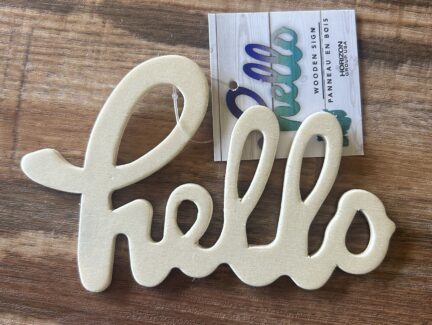 Hello Wooden Sign