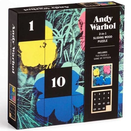 Andy Warhol Flowers 2-in-1 Sliding Wood Puzzle
